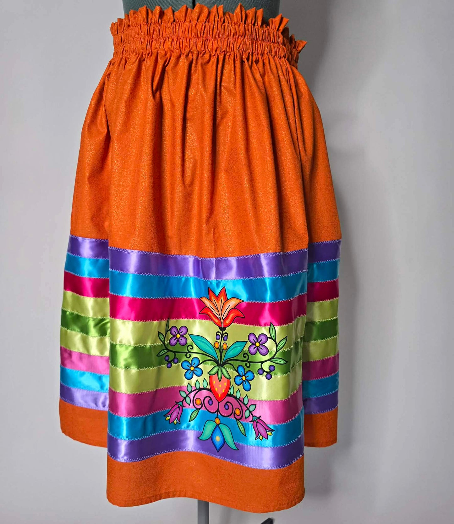 KFrancisBrand Orange Ribbon Skirt