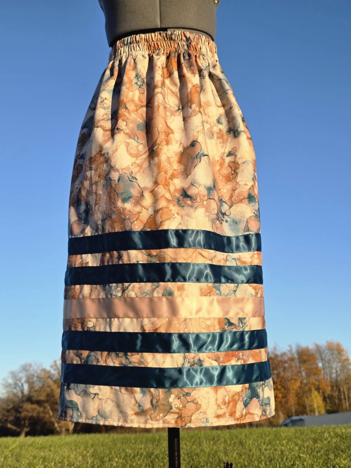 Pink & Blue Ribbon Skirt