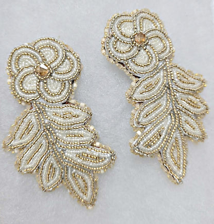 Charmeuse High Slit Cream Skirt