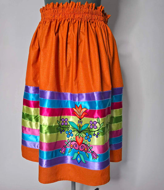 KFrancisBrand Orange Ribbon Skirt