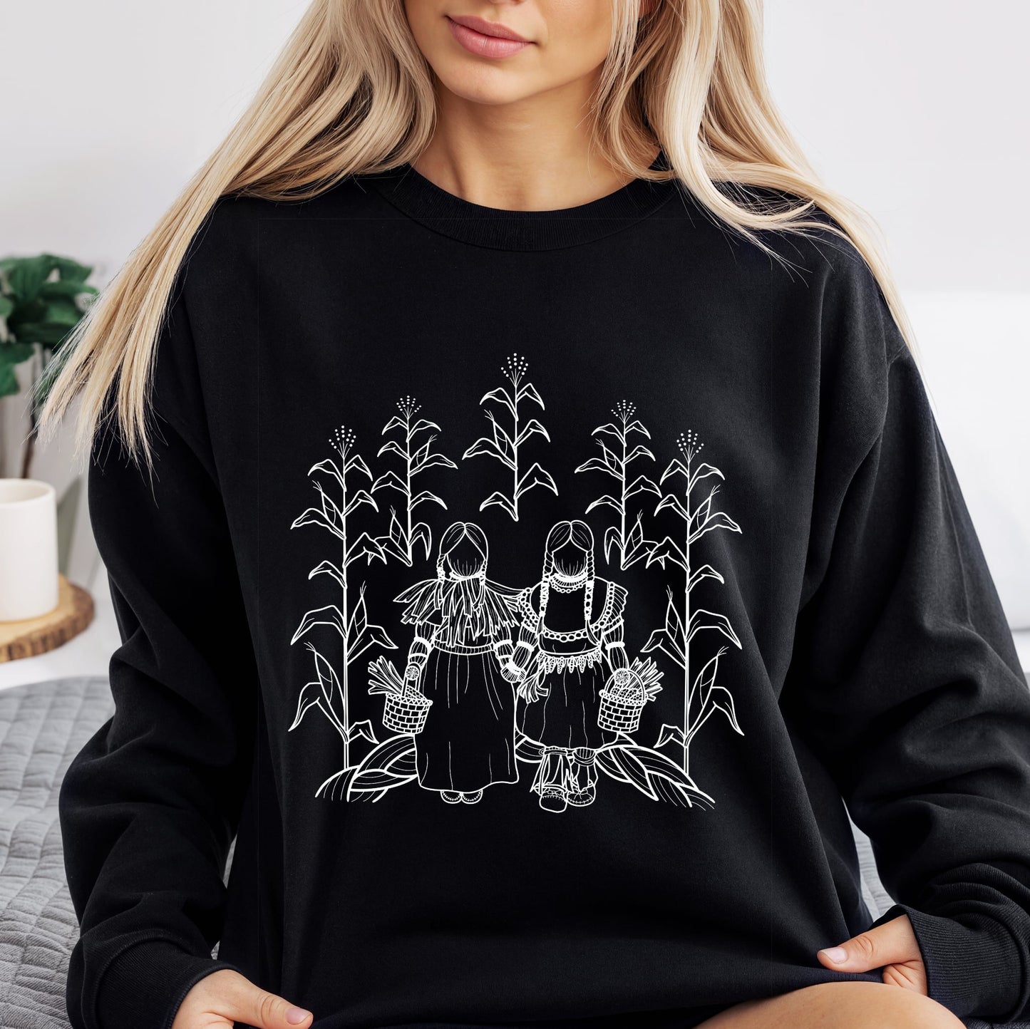 Corn Husk Dolls Crew Neck